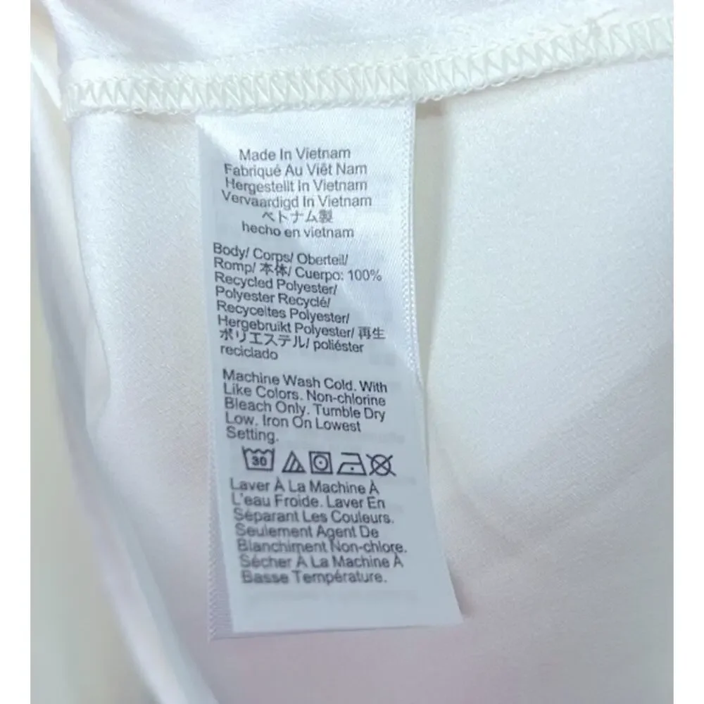 J. Crew Puff-Sleeve Satin Back Crepe Top Ivory medium NWT